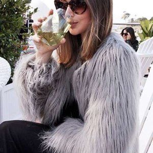Missguided Faux Fur Shaggy Coat